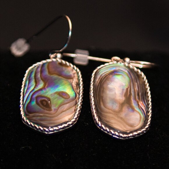 Large Abalone & Silver Pendant with Abalone Earrings - Picture 5 of 6